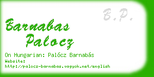 barnabas palocz business card